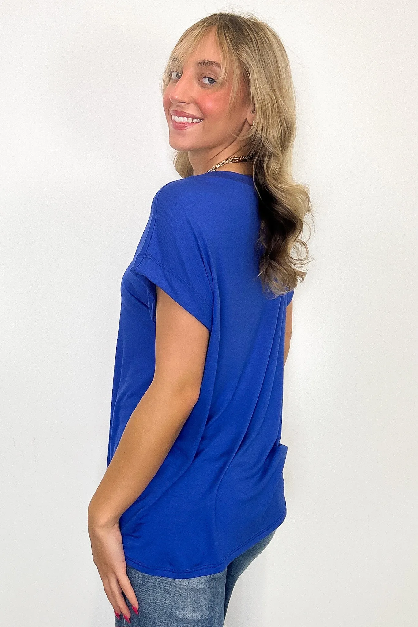 Camielle Round Neck Short Sleeve Top