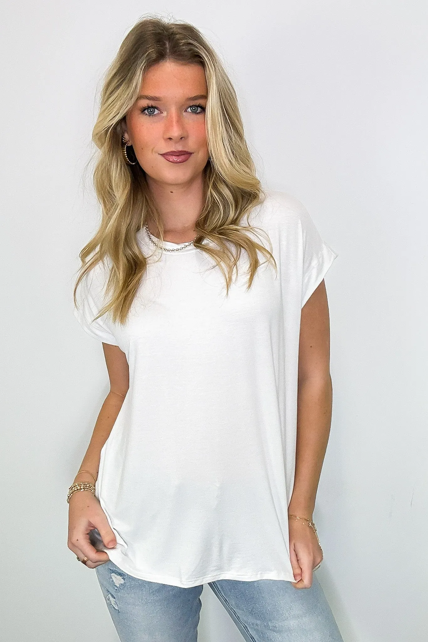 Camielle Round Neck Short Sleeve Top