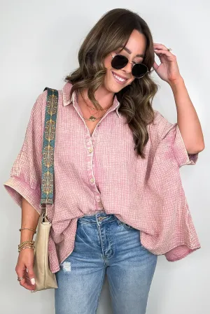 Carleen Washed Gauze Button Down Top - BACK IN STOCK