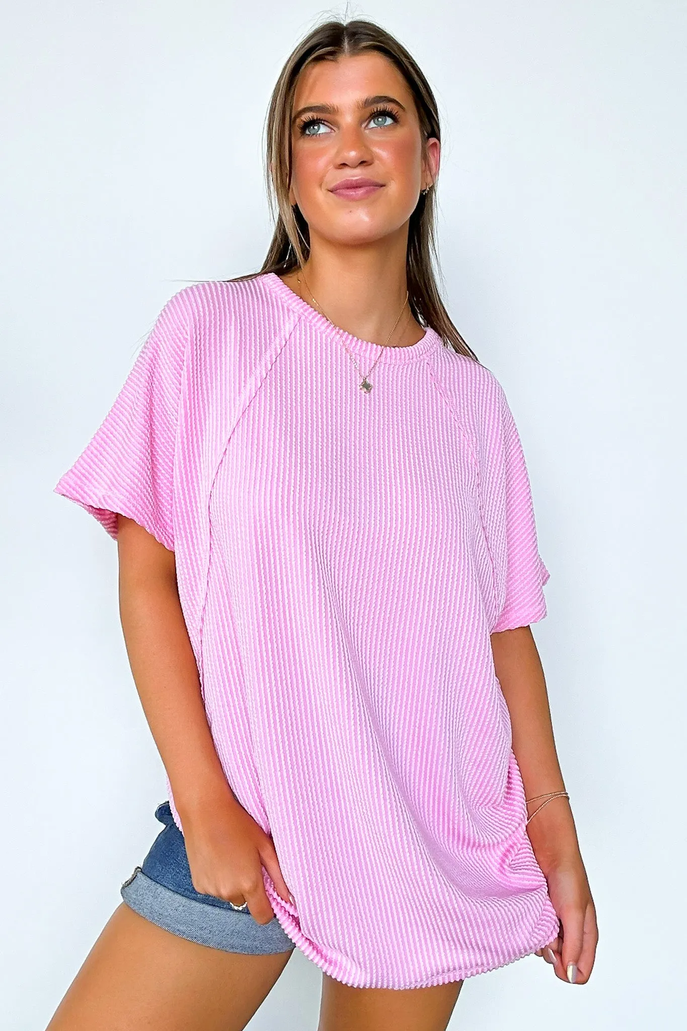 Carlyne Rib Knit Dolman Sleeve Top - FINAL SALE