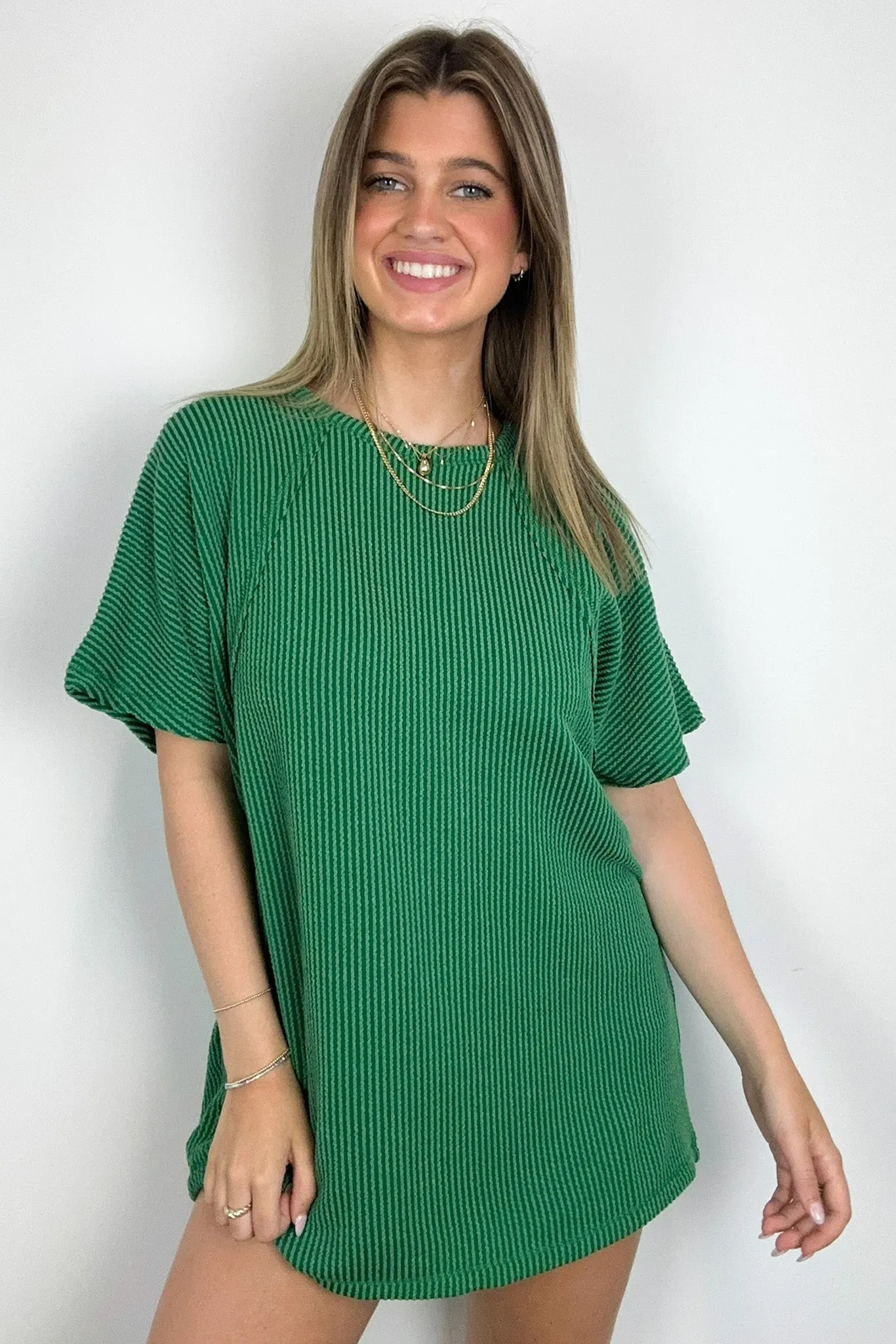 Carlyne Rib Knit Dolman Sleeve Top - FINAL SALE