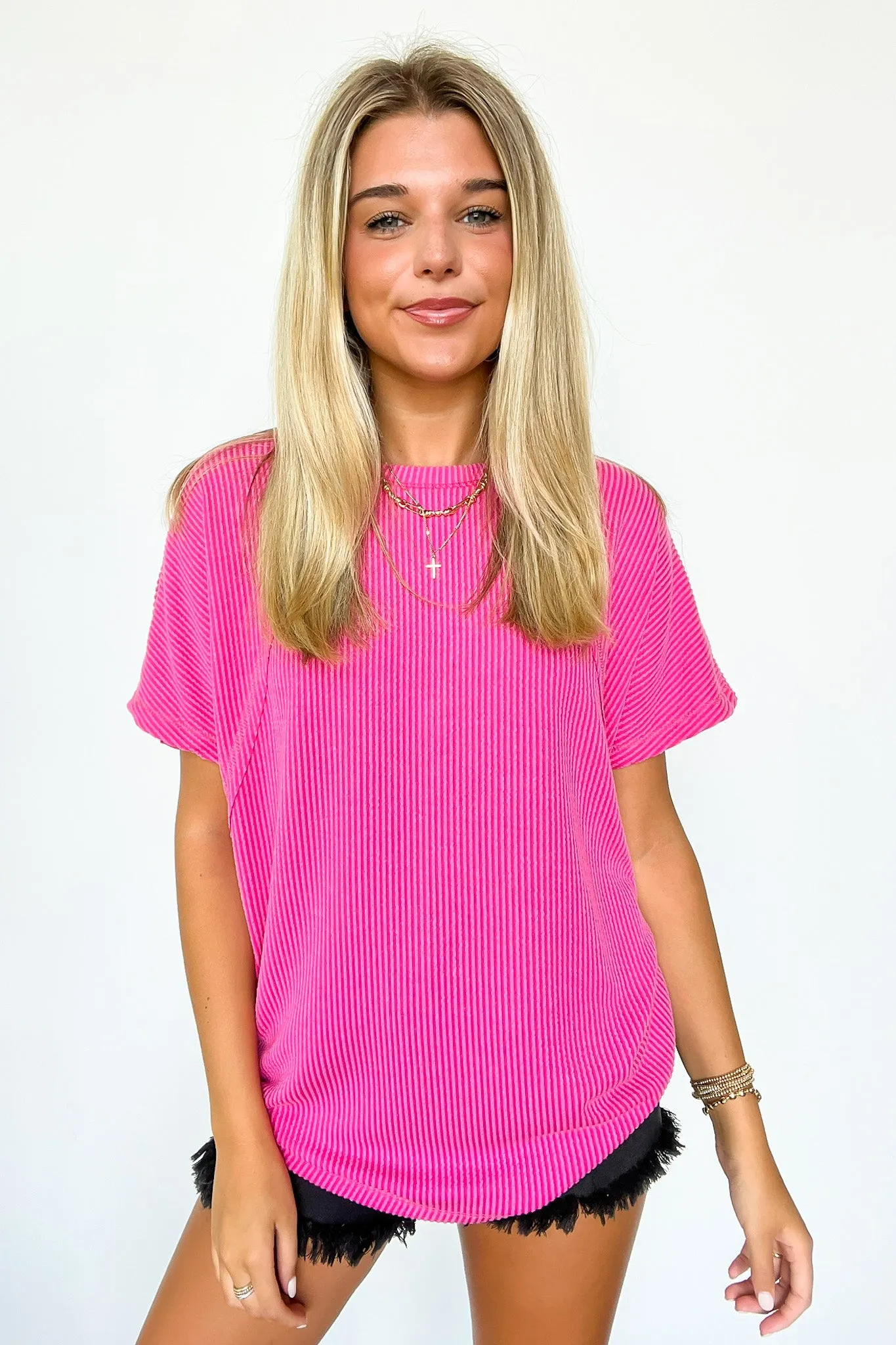 Carlyne Rib Knit Dolman Sleeve Top - FINAL SALE