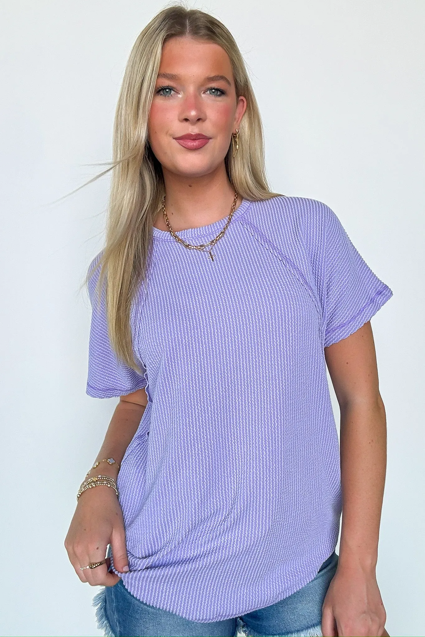 Carlyne Rib Knit Dolman Sleeve Top - FINAL SALE