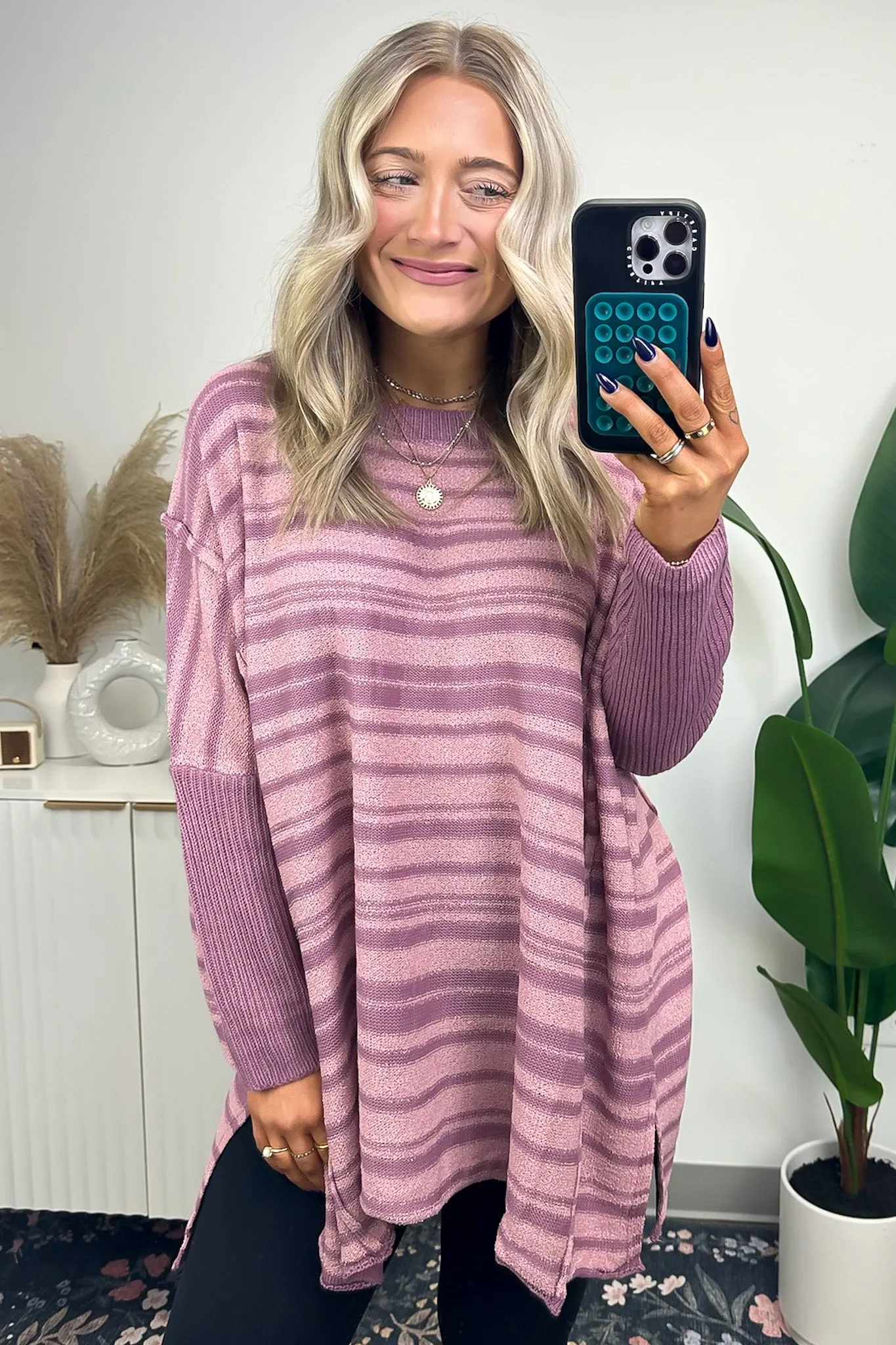 Cassidie Relaxed Fit Striped Sweater - FINAL SALE