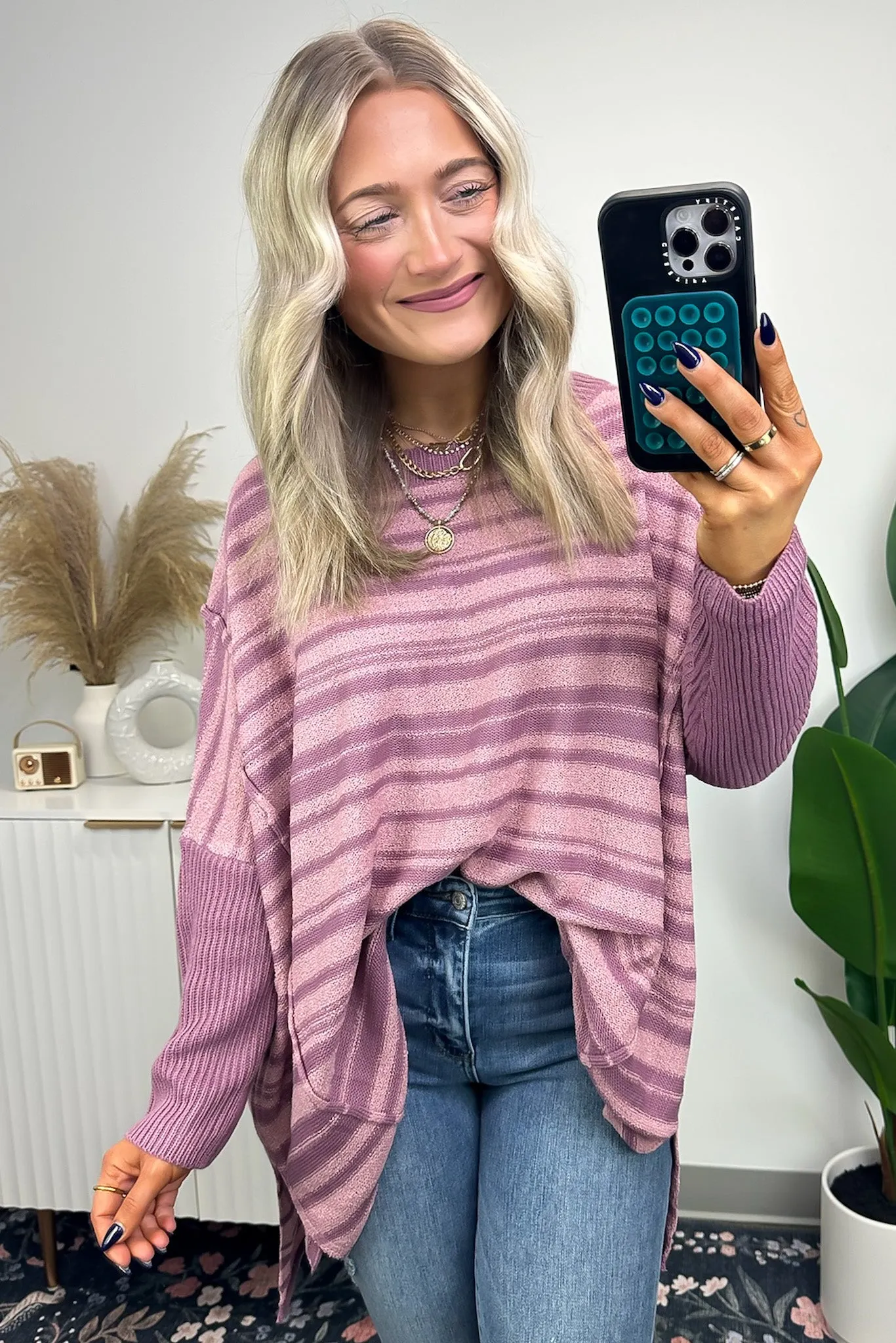 Cassidie Relaxed Fit Striped Sweater - FINAL SALE