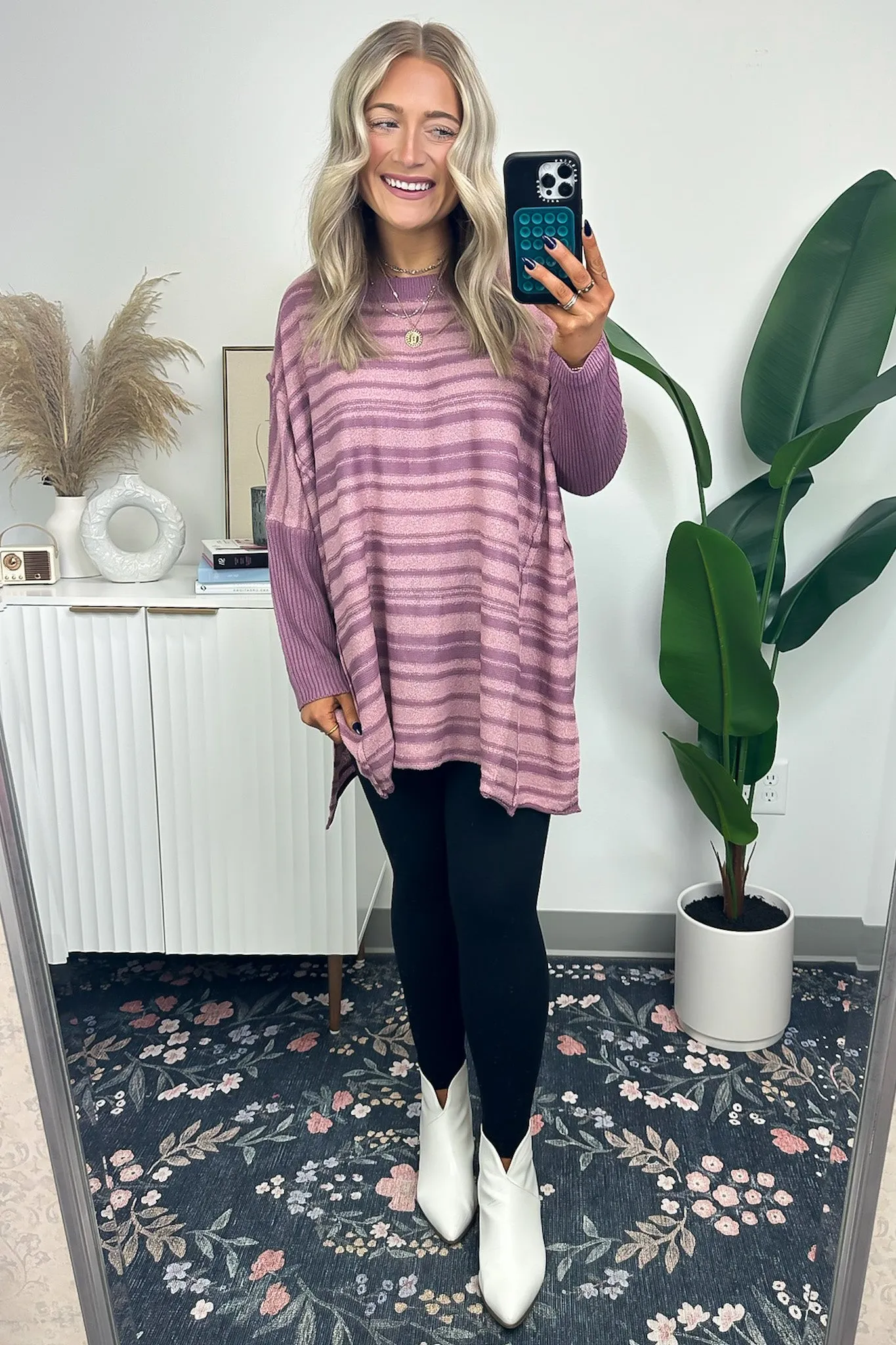 Cassidie Relaxed Fit Striped Sweater - FINAL SALE