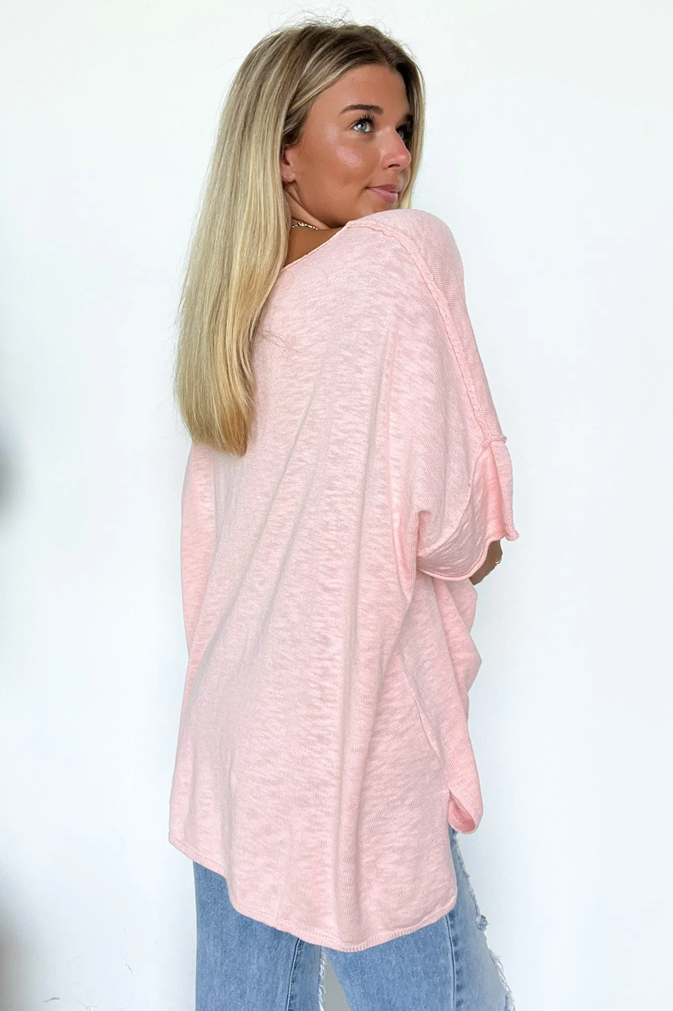 Casual Essence Raw Edge Oversized Top - FINAL SALE