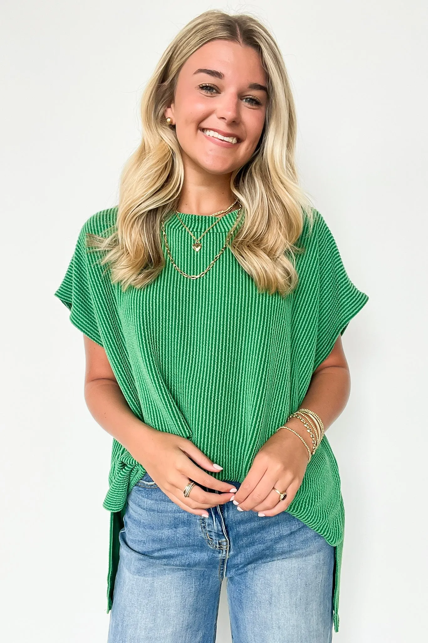 Casual Favorite Short Sleeve Side Slit Tunic Top - BACK IN STOCK