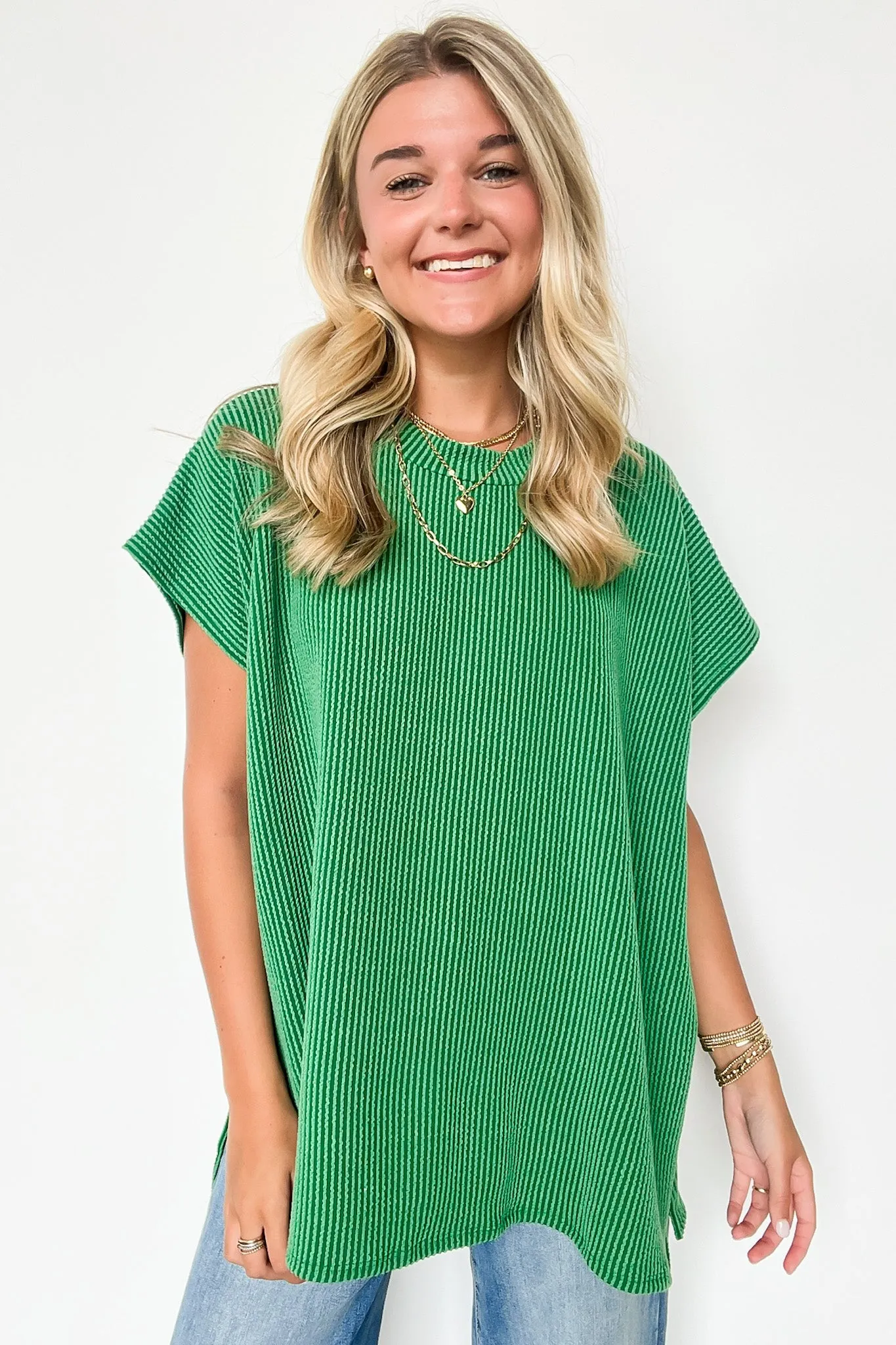 Casual Favorite Short Sleeve Side Slit Tunic Top - BACK IN STOCK