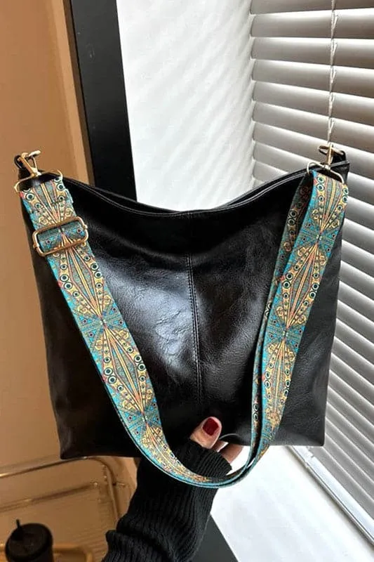 Catalinna Retro Pattern Strap Crossbody Bag - FINAL SALE