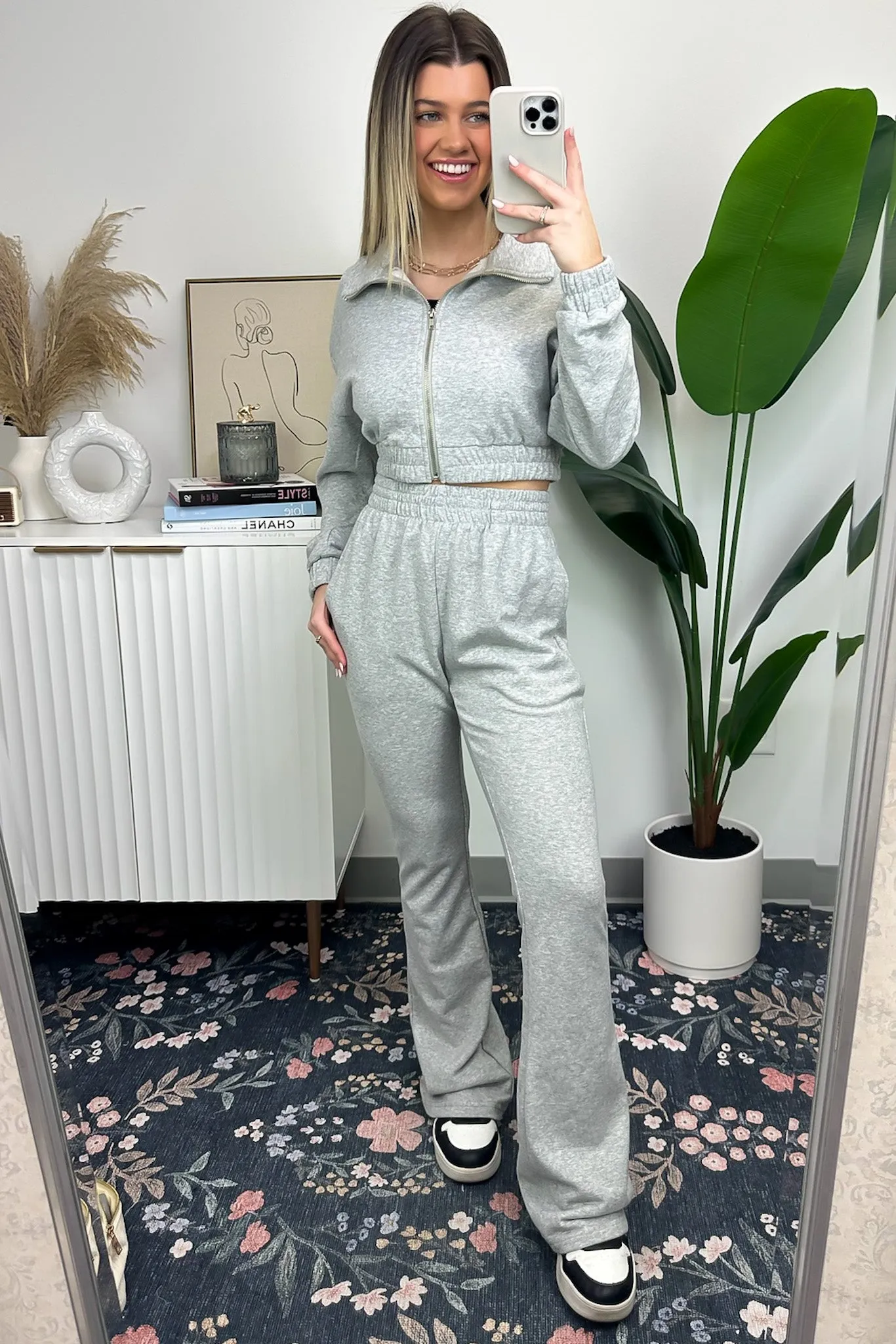 Catie Flare Leg Elastic Waist Lounge Pants - FINAL SALE
