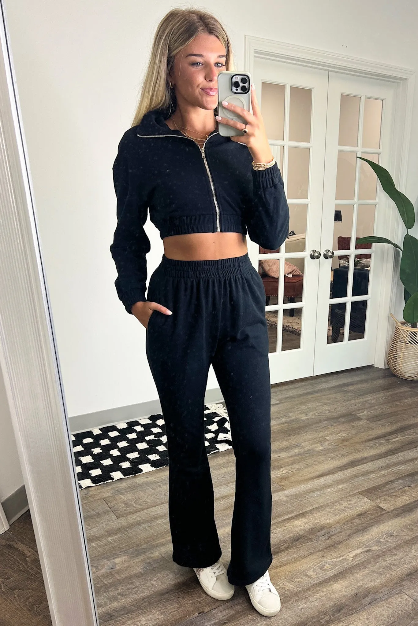 Catie Flare Leg Elastic Waist Lounge Pants - FINAL SALE