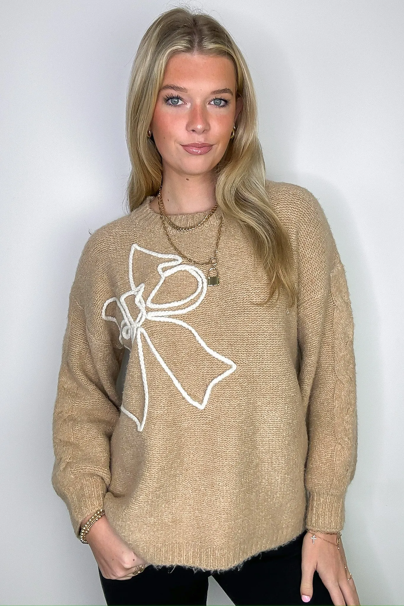 Charmed Bow Knit Sweater