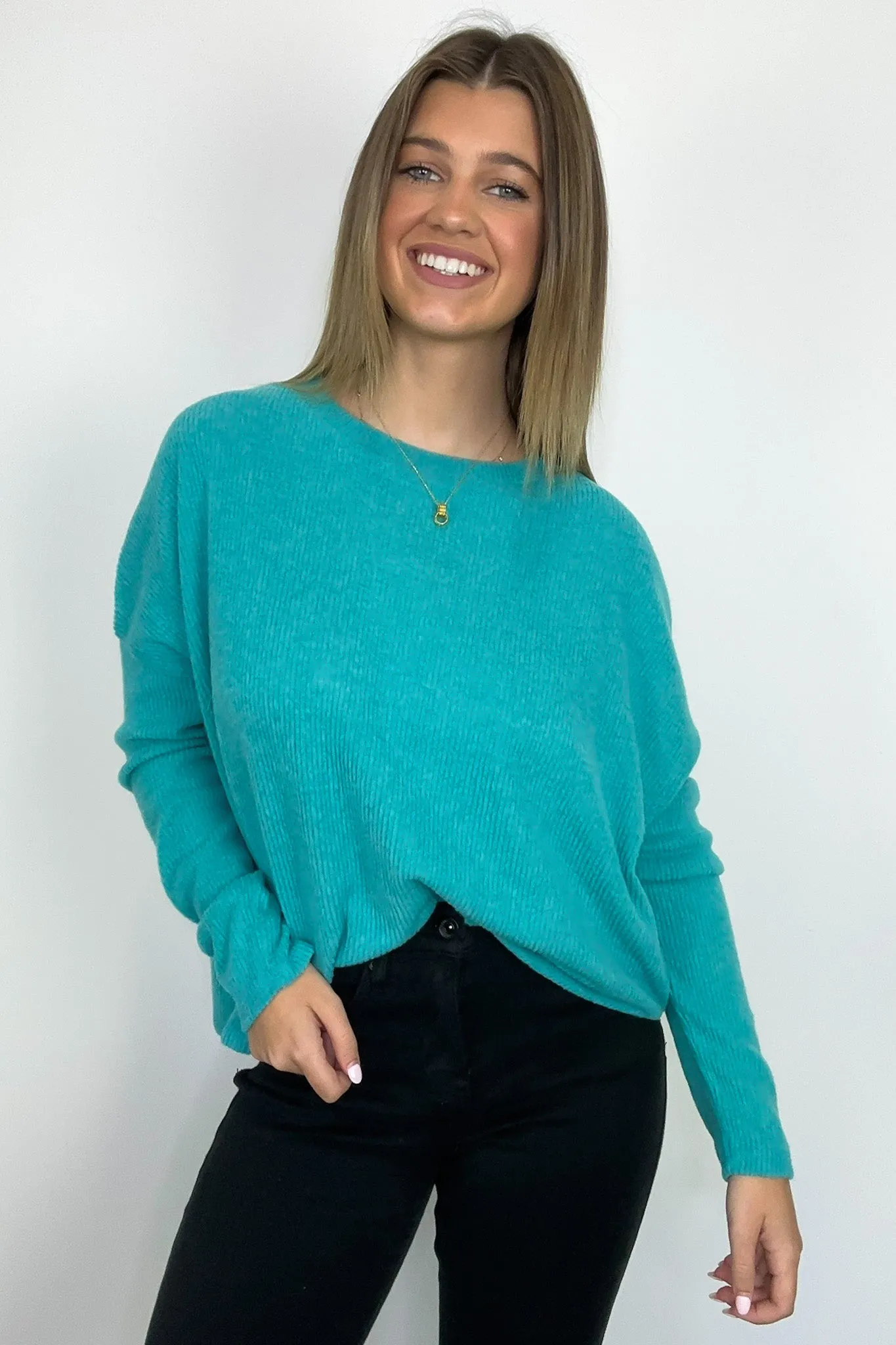 Cherilyn Ribbed Dolman Sleeve Top - BACK IN STOCK