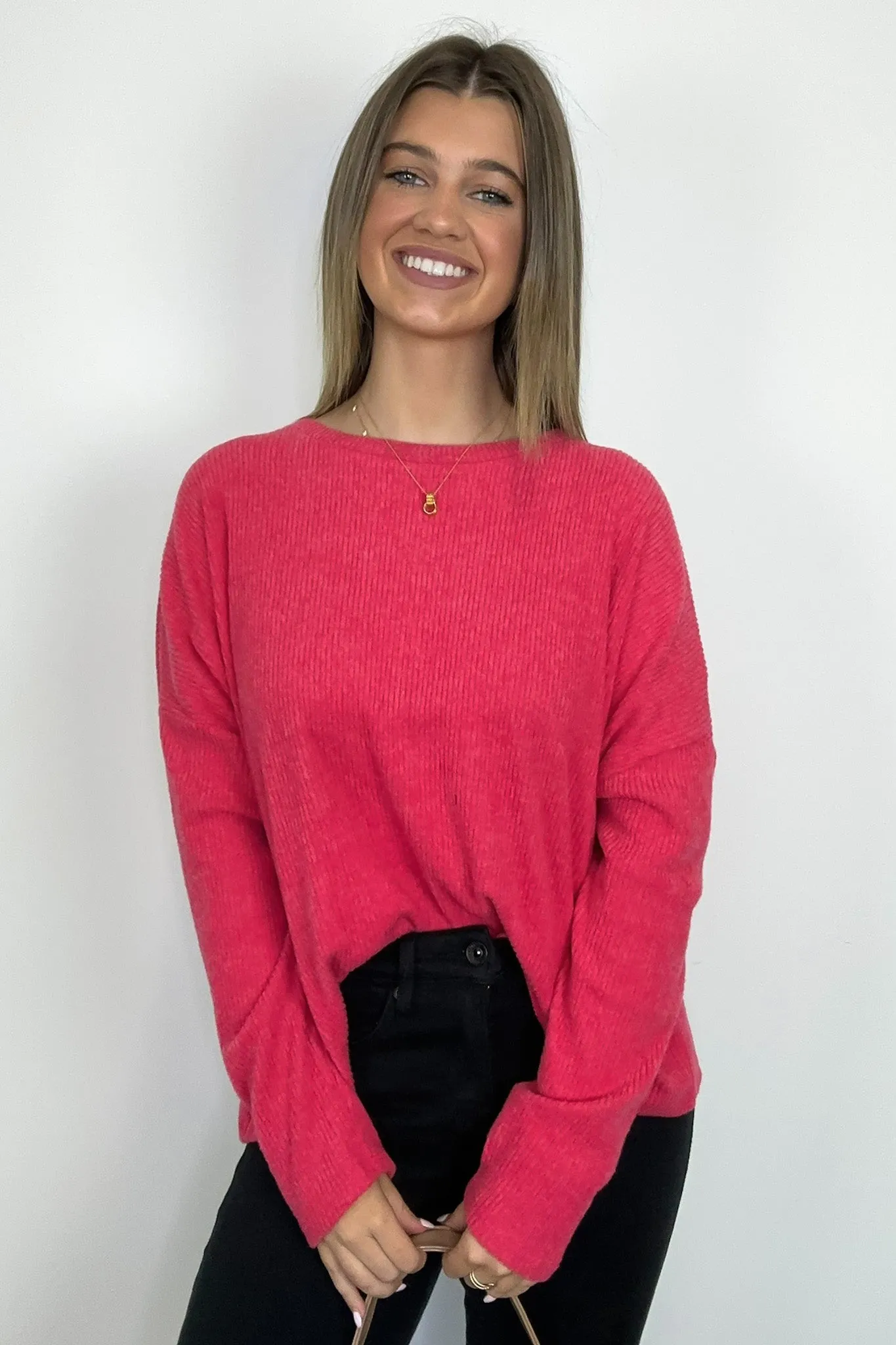 Cherilyn Ribbed Dolman Sleeve Top - BACK IN STOCK