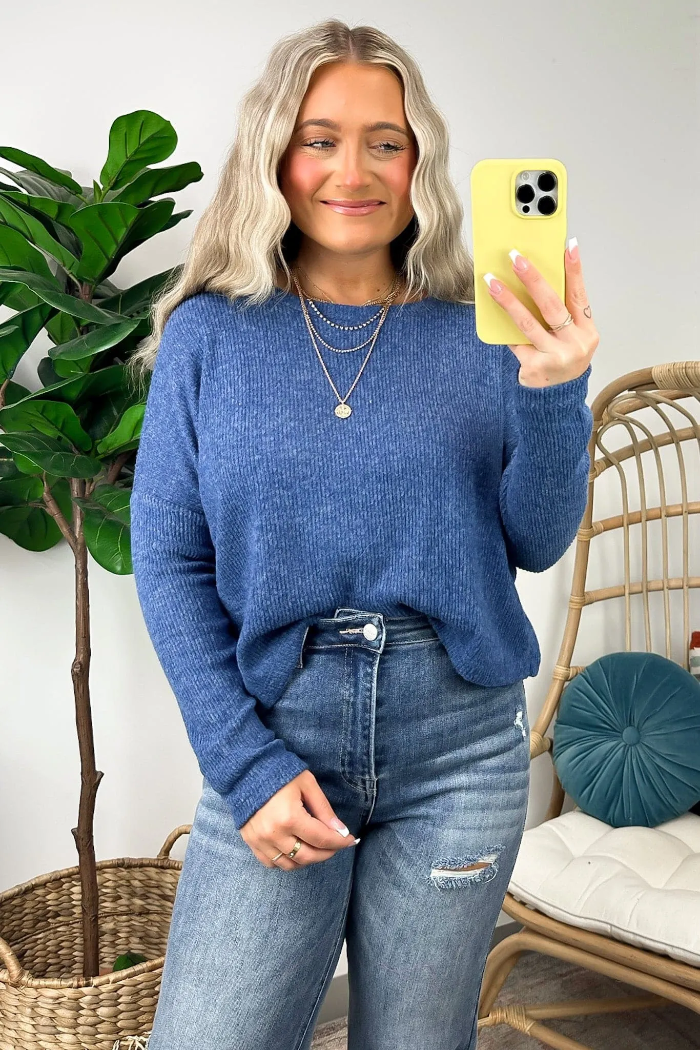 Cherilyn Ribbed Dolman Sleeve Top - BACK IN STOCK