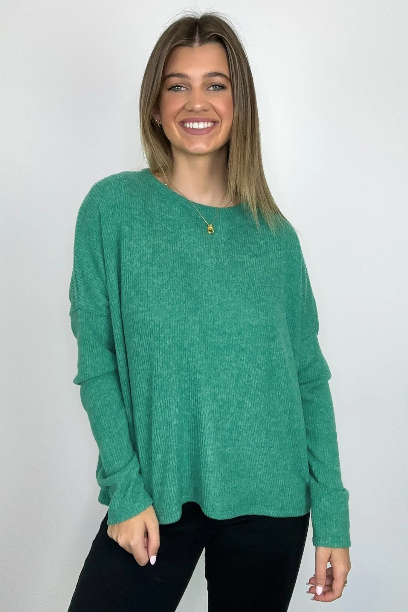 Cherilyn Ribbed Dolman Sleeve Top - BACK IN STOCK
