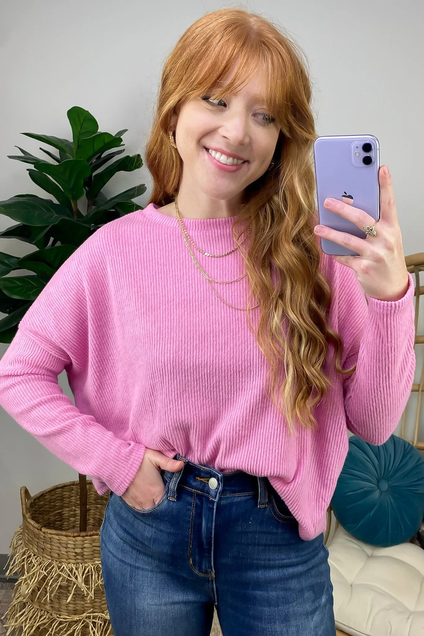 Cherilyn Ribbed Dolman Sleeve Top - BACK IN STOCK