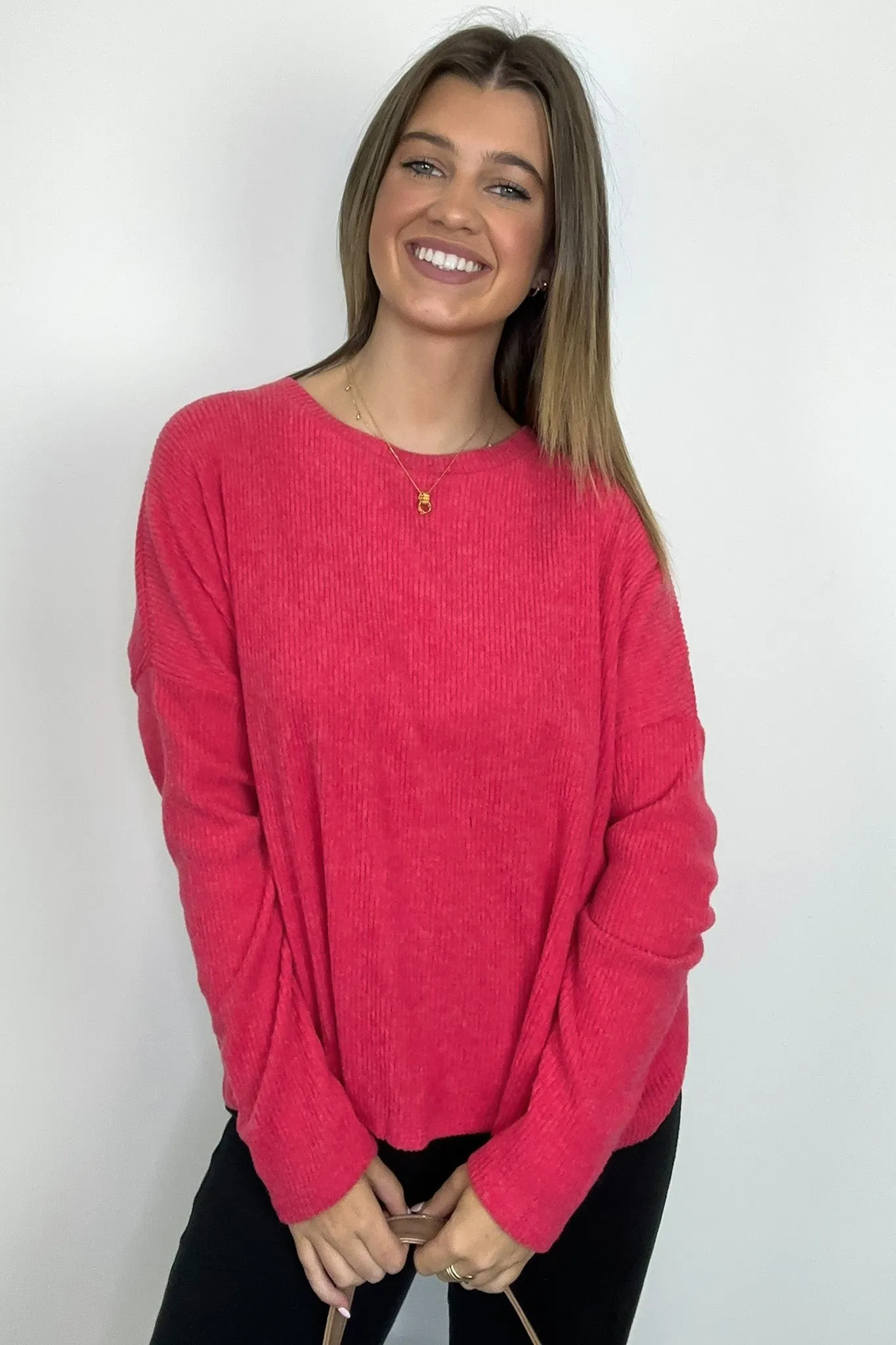 Cherilyn Ribbed Dolman Sleeve Top - BACK IN STOCK
