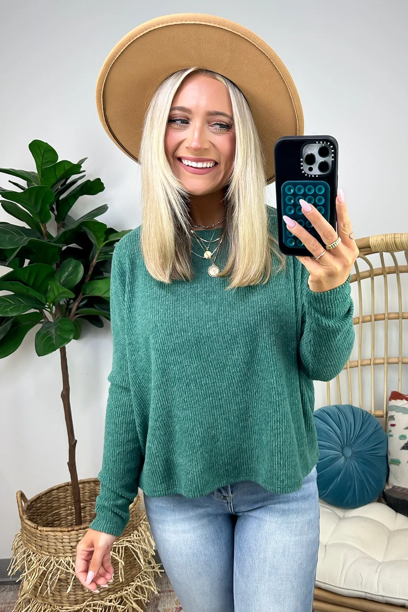 Cherilyn Ribbed Dolman Sleeve Top - BACK IN STOCK