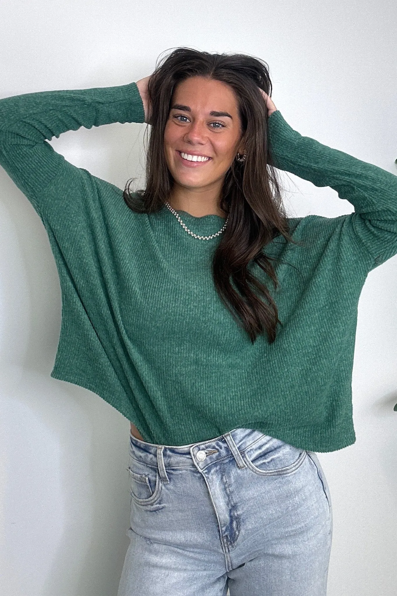 Cherilyn Ribbed Dolman Sleeve Top - BACK IN STOCK