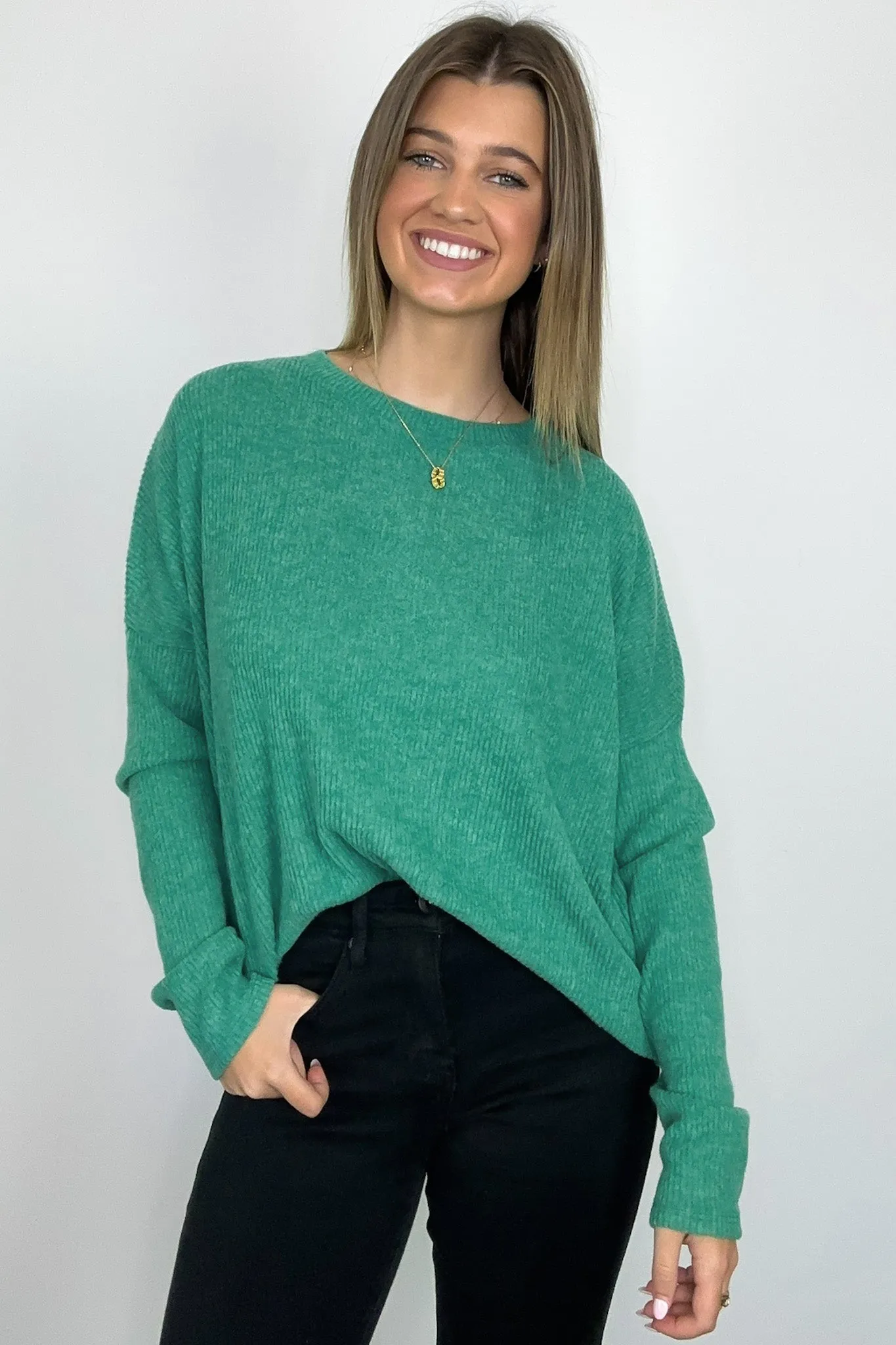 Cherilyn Ribbed Dolman Sleeve Top - BACK IN STOCK
