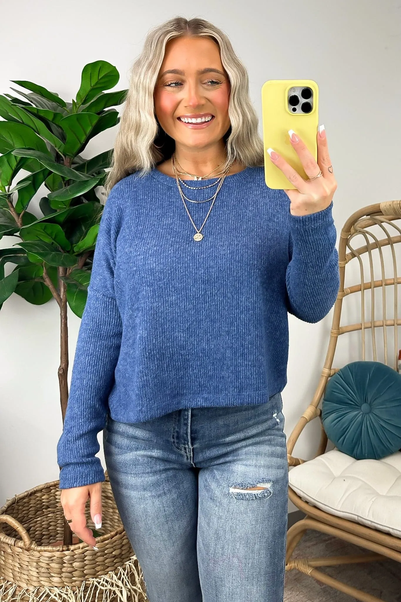 Cherilyn Ribbed Dolman Sleeve Top - BACK IN STOCK