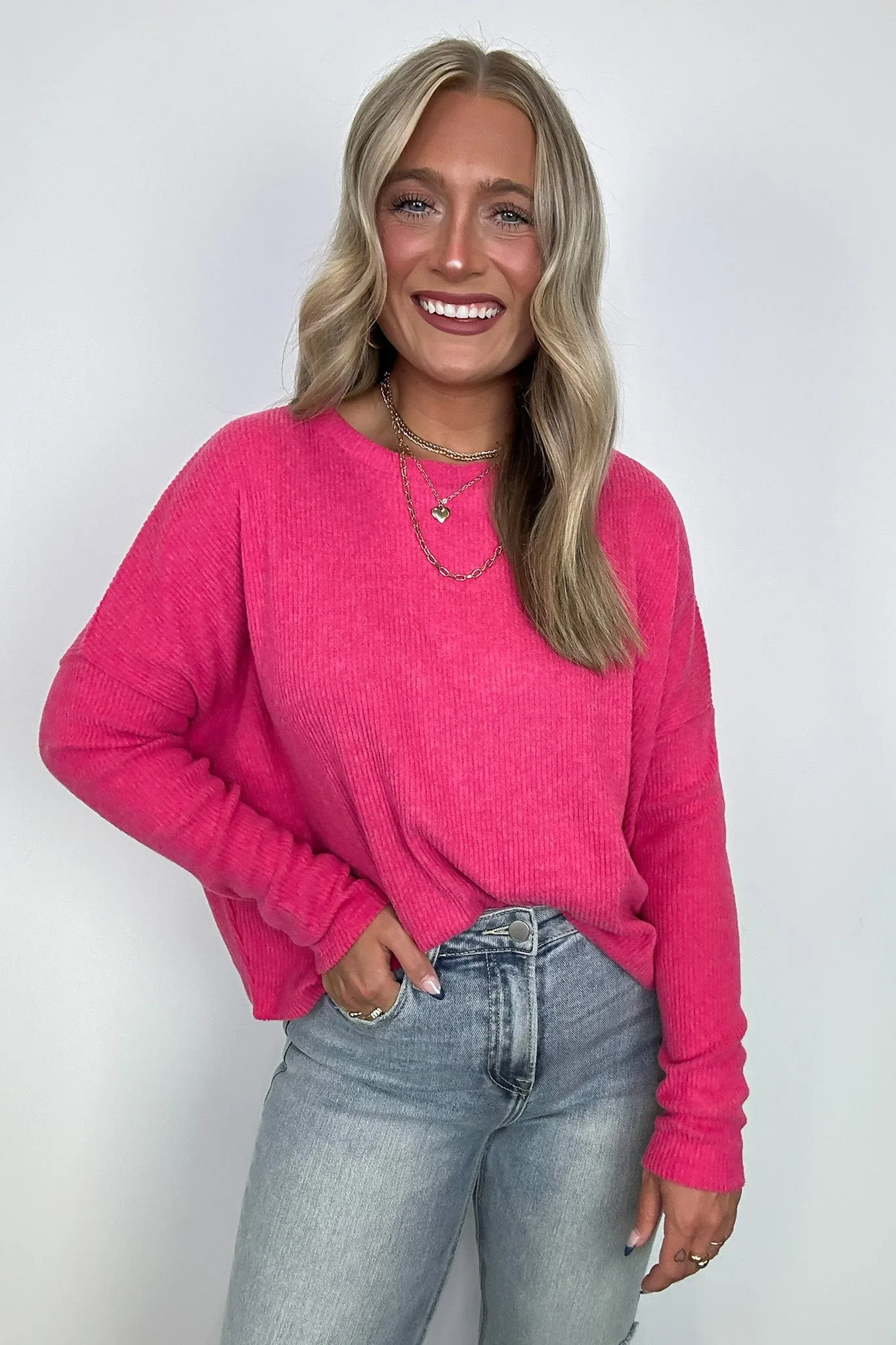 Cherilyn Ribbed Dolman Sleeve Top - BACK IN STOCK