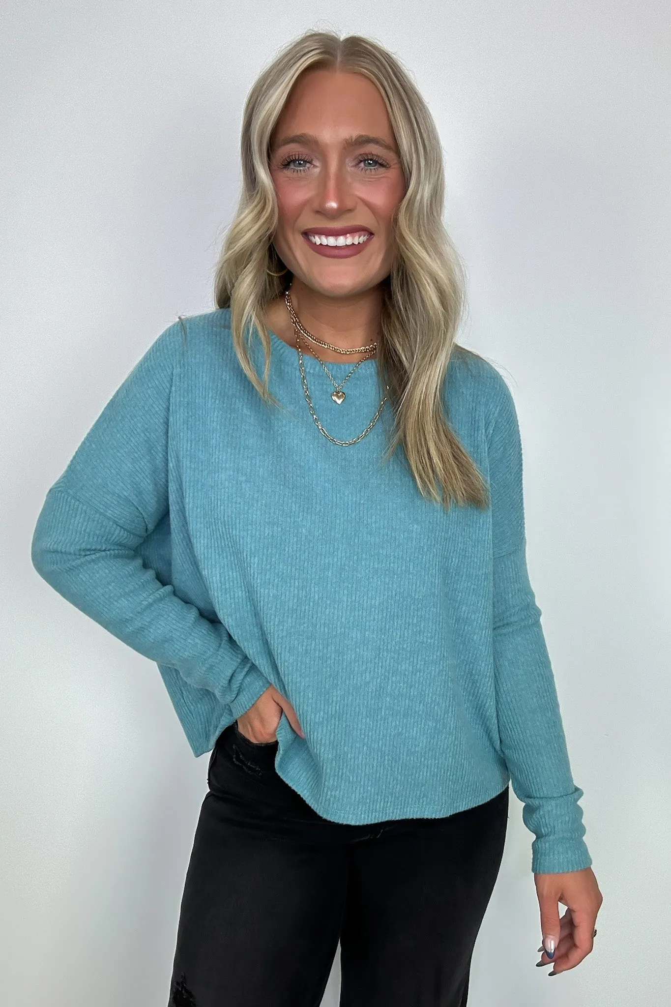 Cherilyn Ribbed Dolman Sleeve Top - BACK IN STOCK