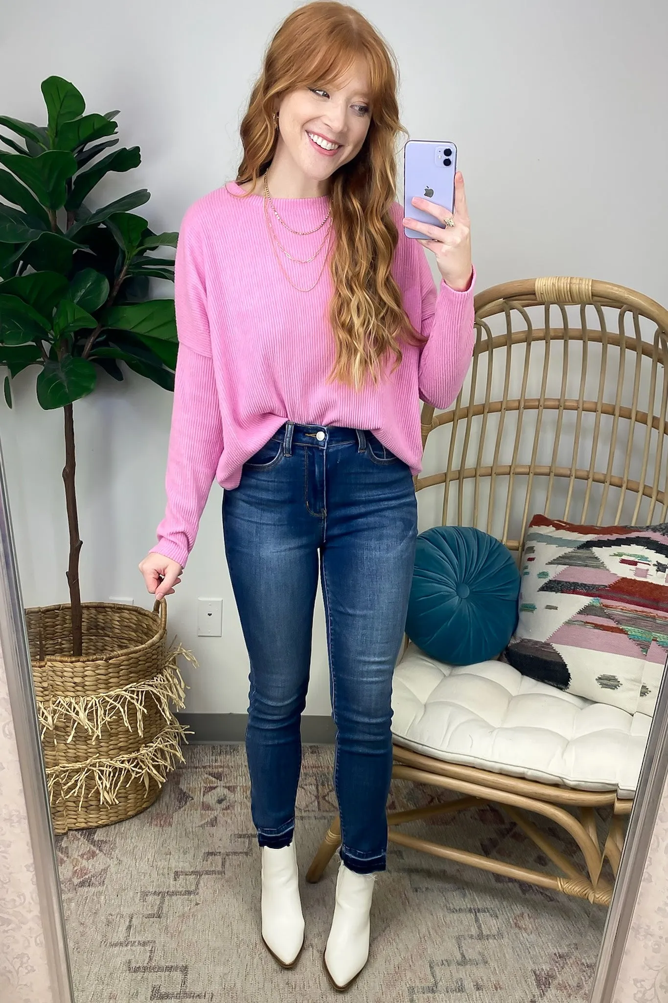 Cherilyn Ribbed Dolman Sleeve Top - BACK IN STOCK