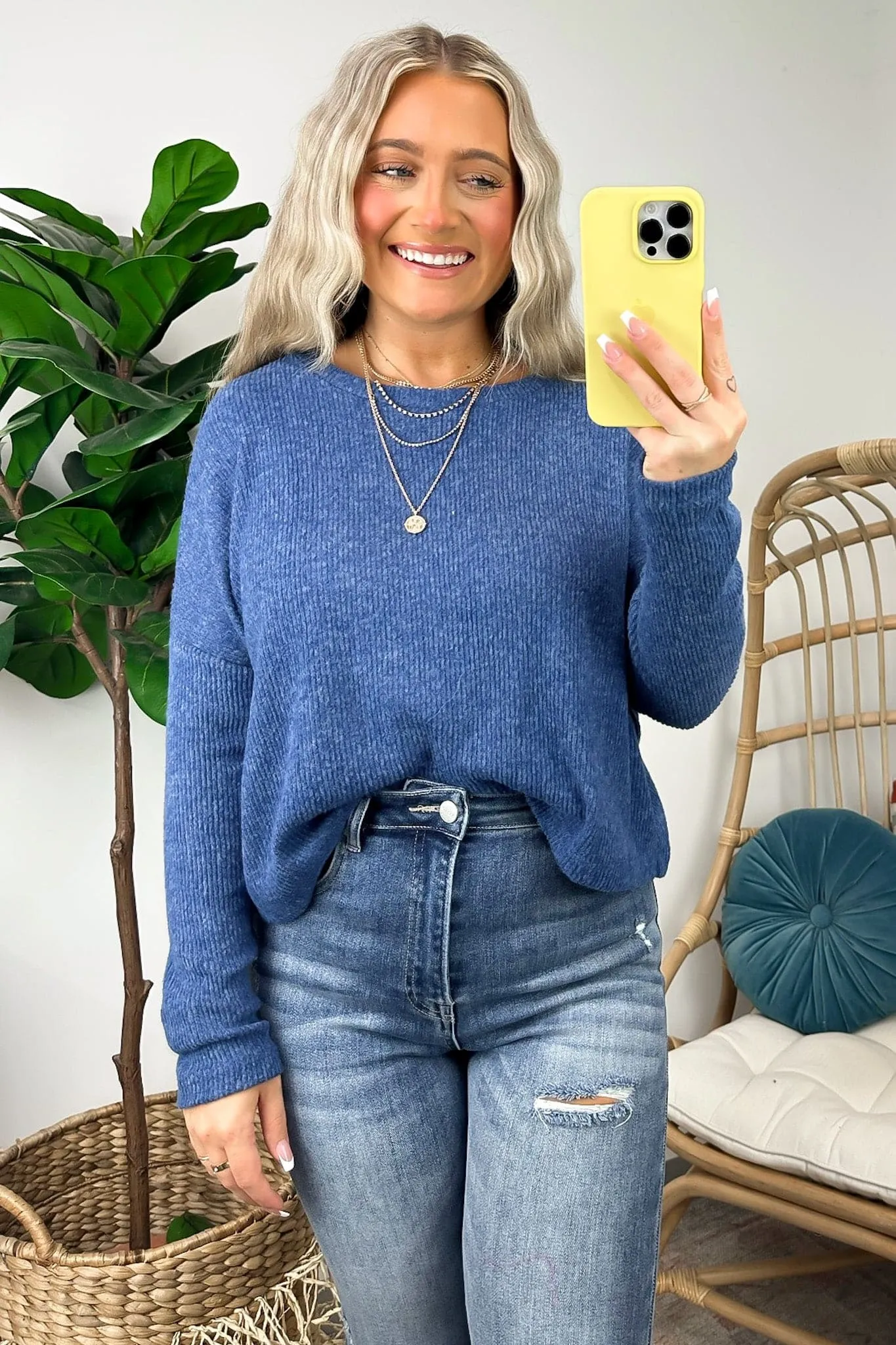 Cherilyn Ribbed Dolman Sleeve Top - BACK IN STOCK