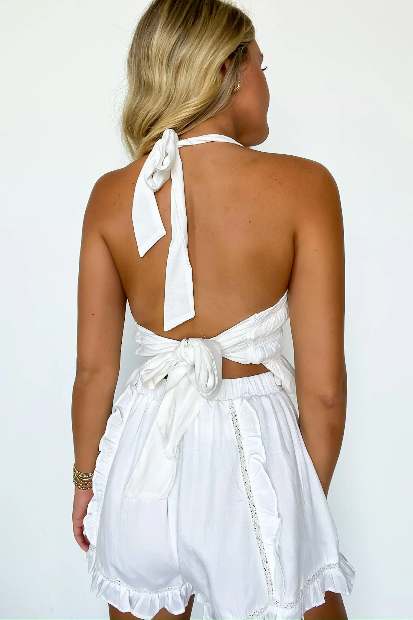 Chic Endearment Lace Trim Ruffle Shorts - FINAL SALE