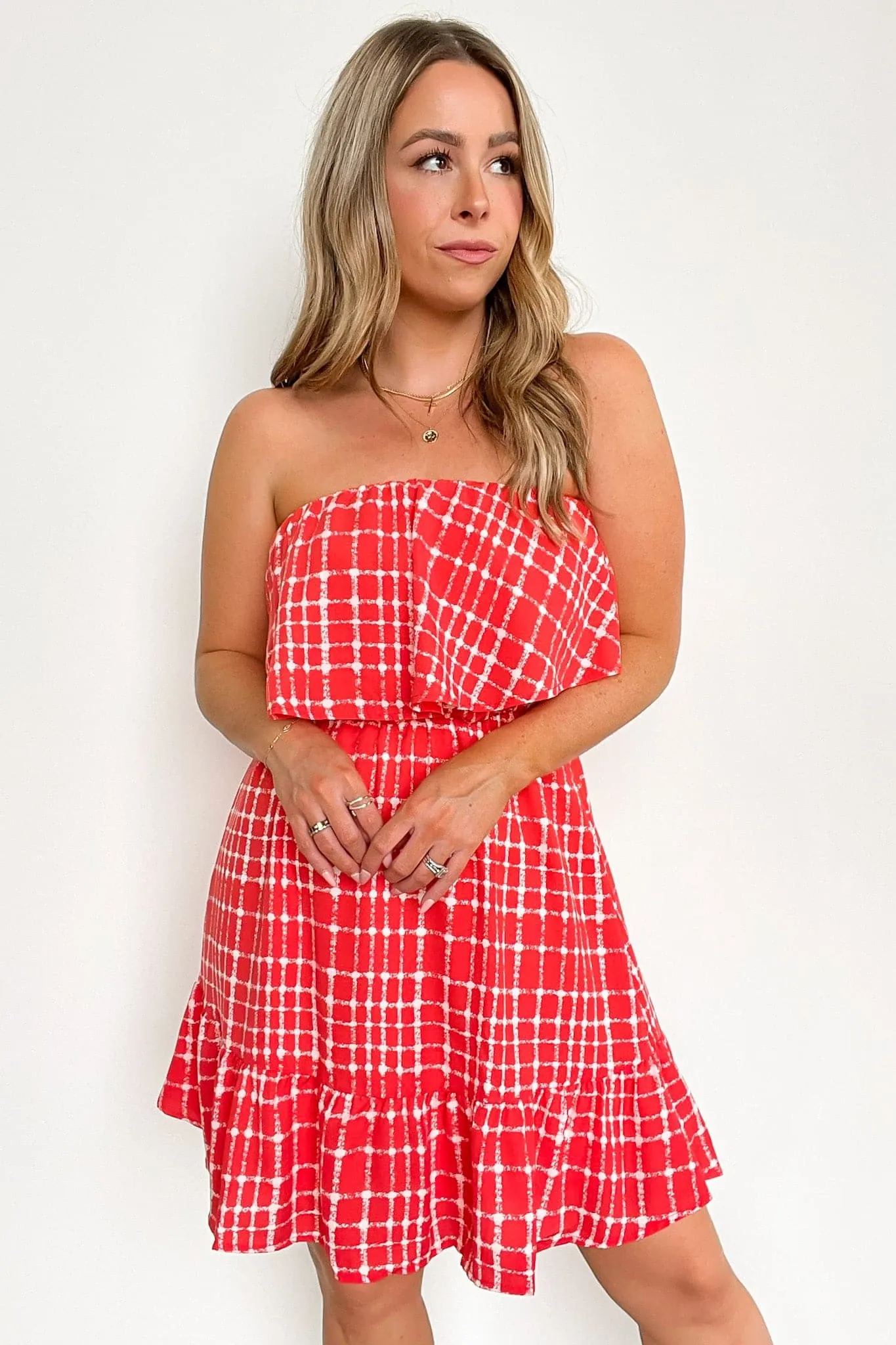 Chic Image Plaid Flounce Ruffle Tiered Dress - FINAL SALE