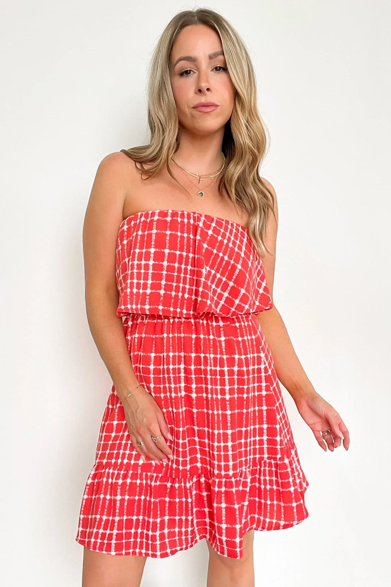 Chic Image Plaid Flounce Ruffle Tiered Dress - FINAL SALE