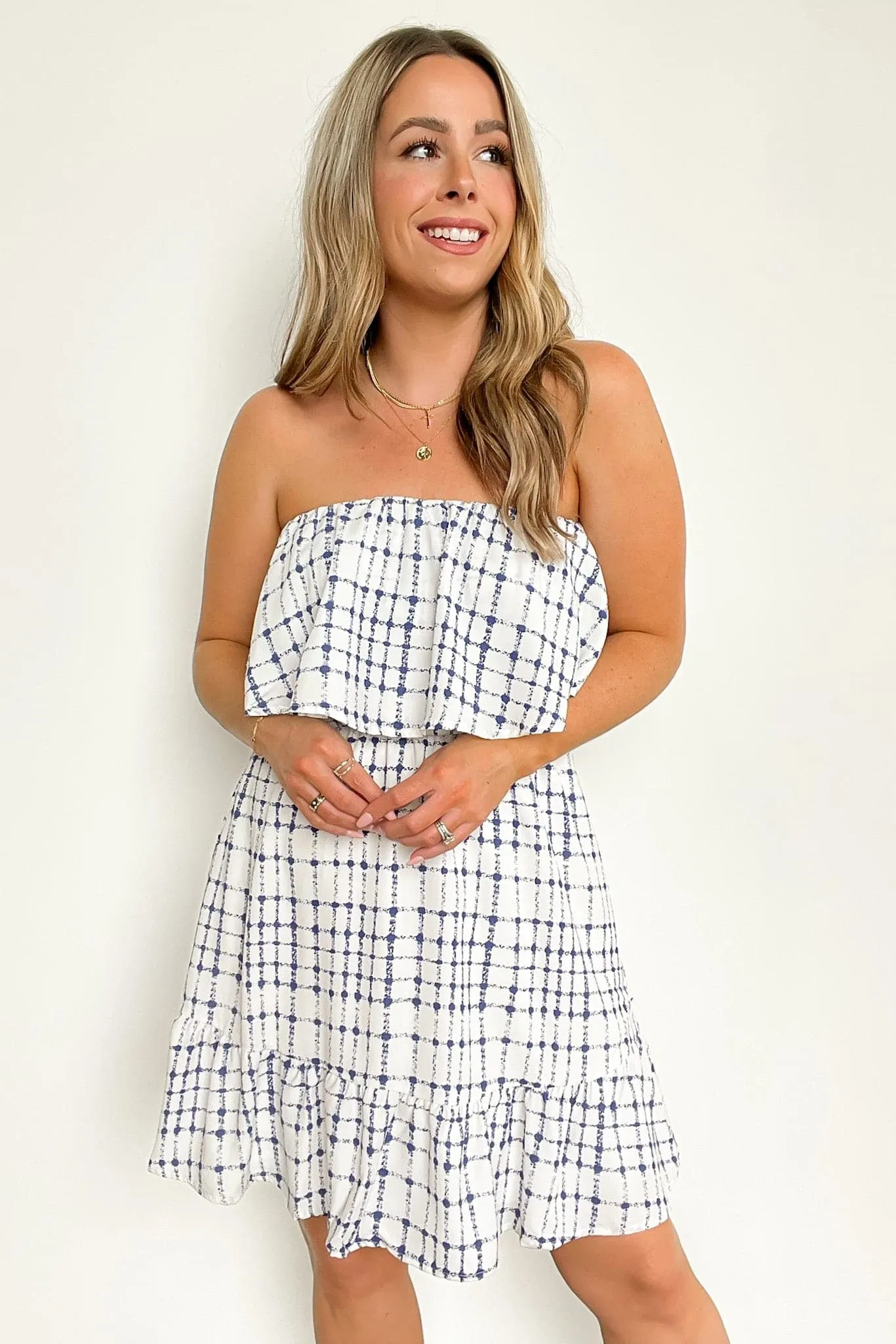 Chic Image Plaid Flounce Ruffle Tiered Dress - FINAL SALE