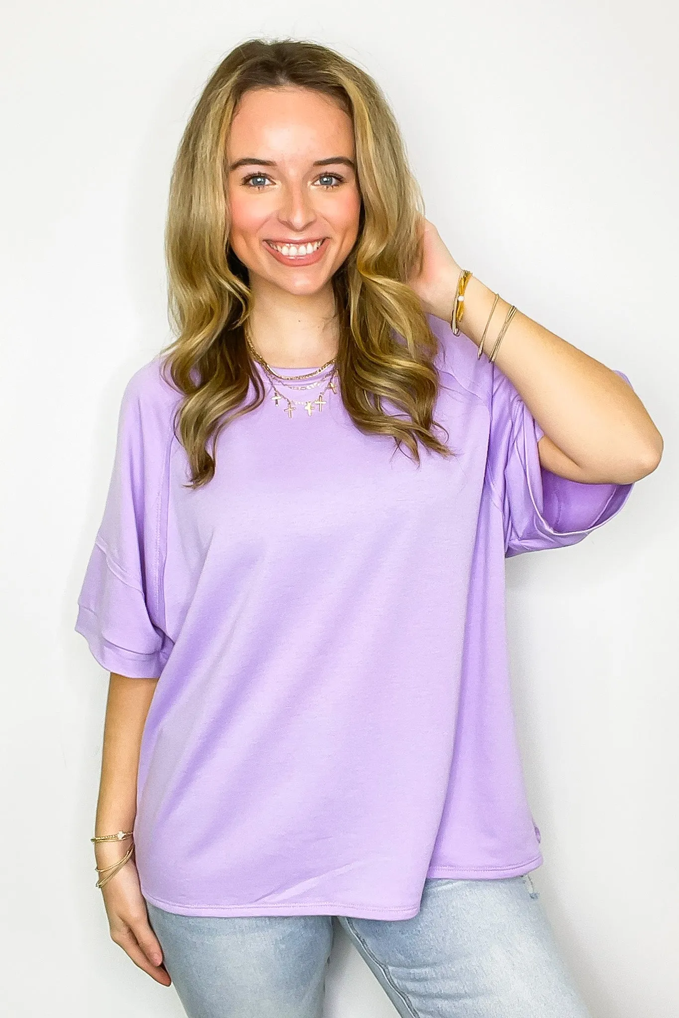 Chill Out Terry Knit Raw Edge Relaxed Top - BACK IN STOCK