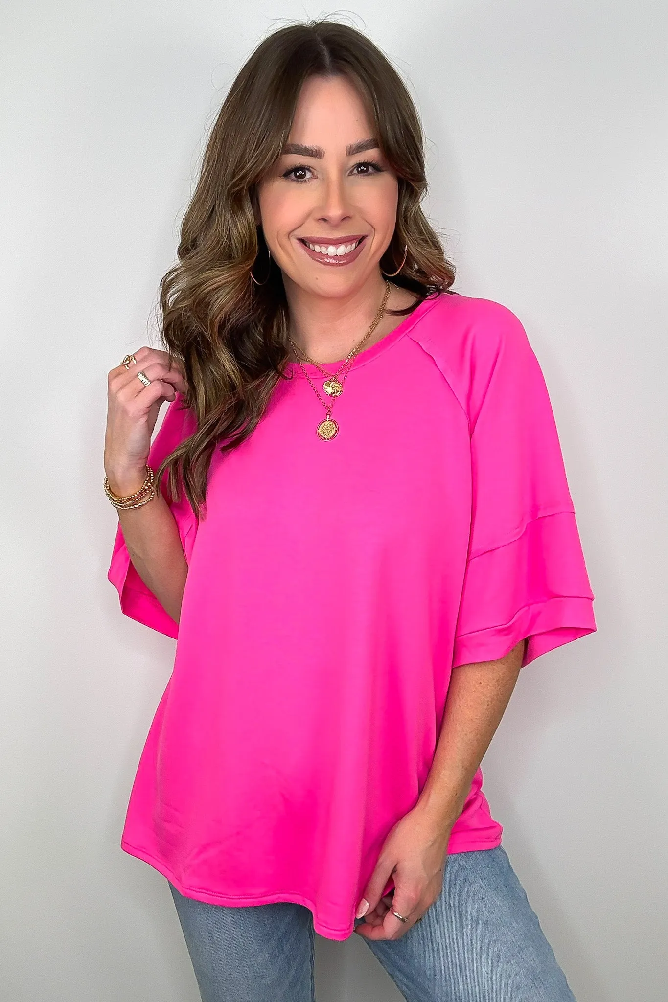 Chill Out Terry Knit Raw Edge Relaxed Top - BACK IN STOCK