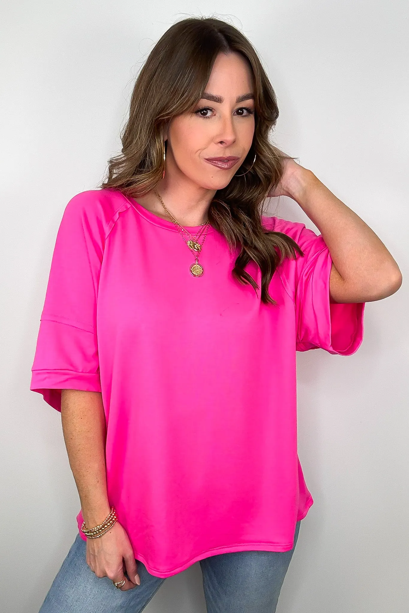 Chill Out Terry Knit Raw Edge Relaxed Top - BACK IN STOCK