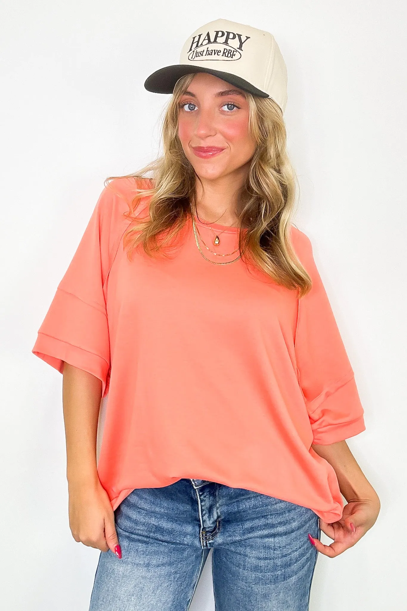 Chill Out Terry Knit Raw Edge Relaxed Top - BACK IN STOCK