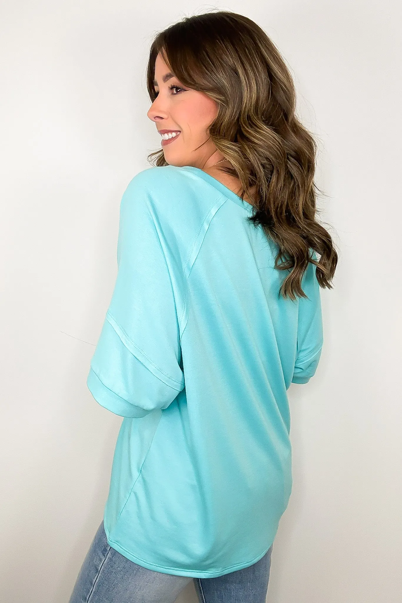 Chill Out Terry Knit Raw Edge Relaxed Top - BACK IN STOCK