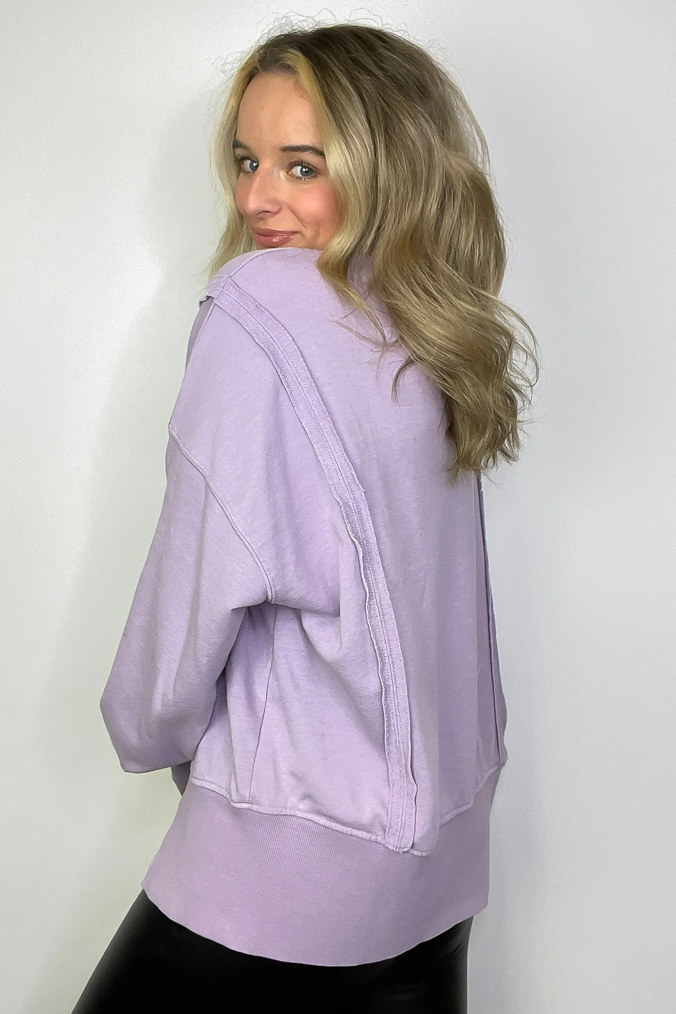 Christy Mineral Wash Henley Relaxed Pullover - FINAL SALE
