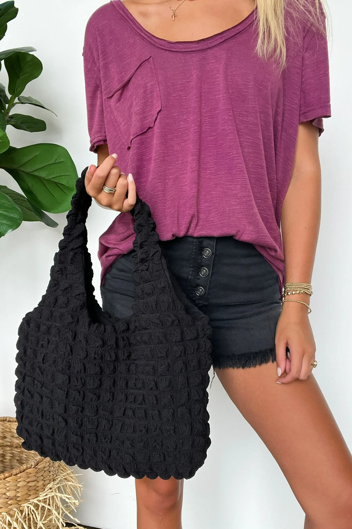 Cloud Puffy Quilted Tote Bag
