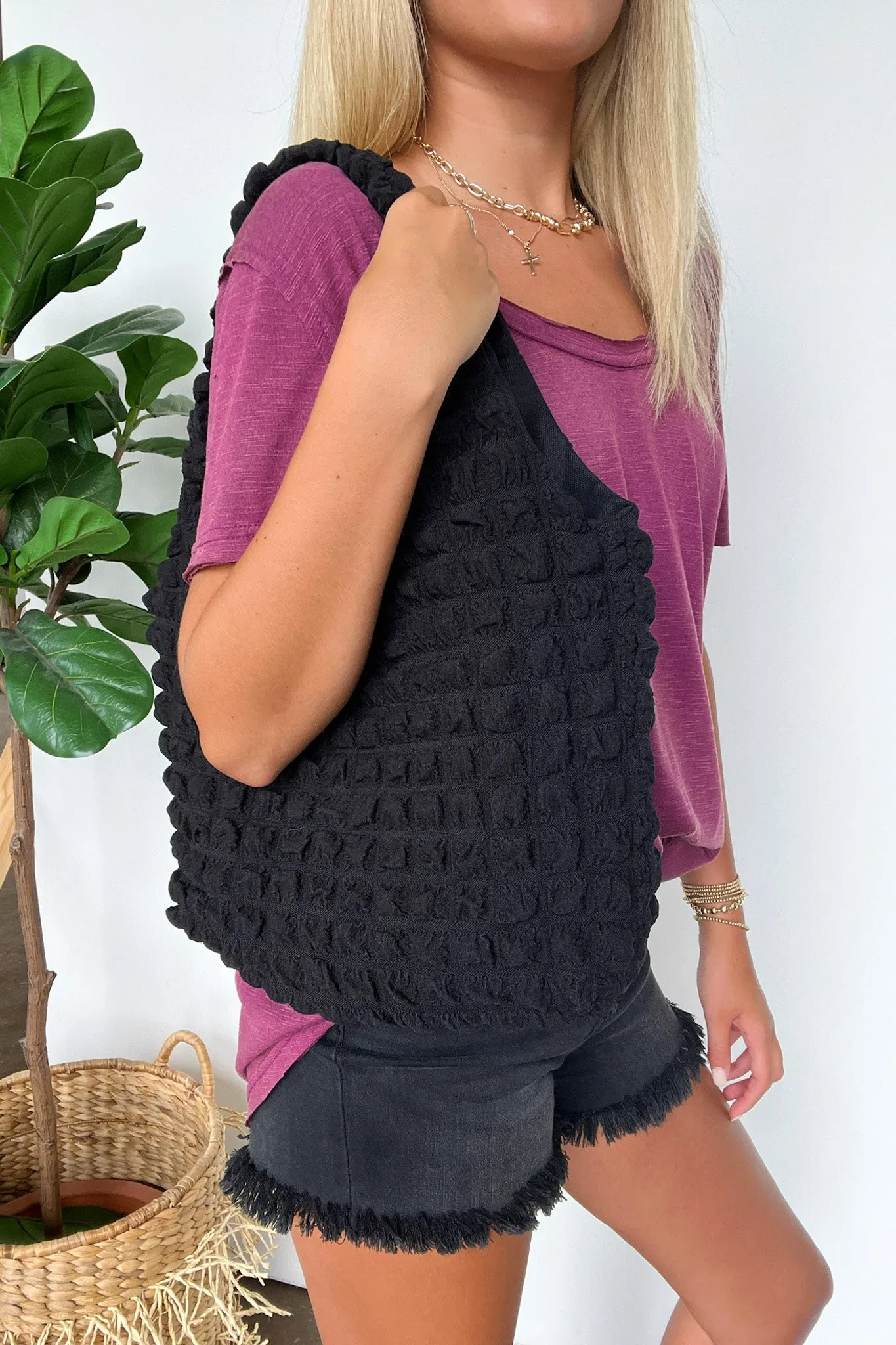 Cloud Puffy Quilted Tote Bag