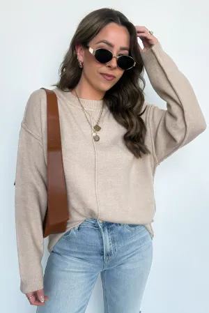 Comfort Code Front Seam Round Neck Sweater - BACK IN STOCK