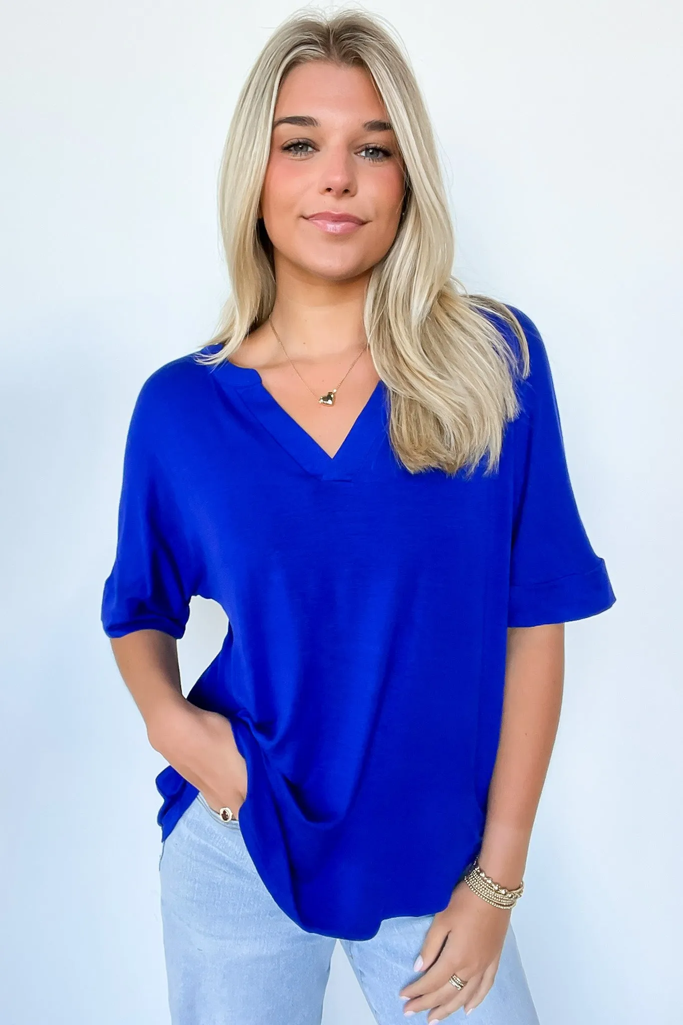 Cosentino Short Sleeve V-Neck Top - FINAL SALE