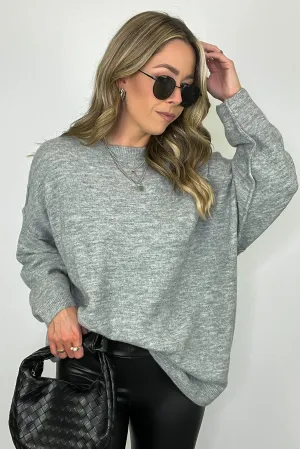 Cozy Midnights Oversized Round Neck Sweater - BACK IN STOCK