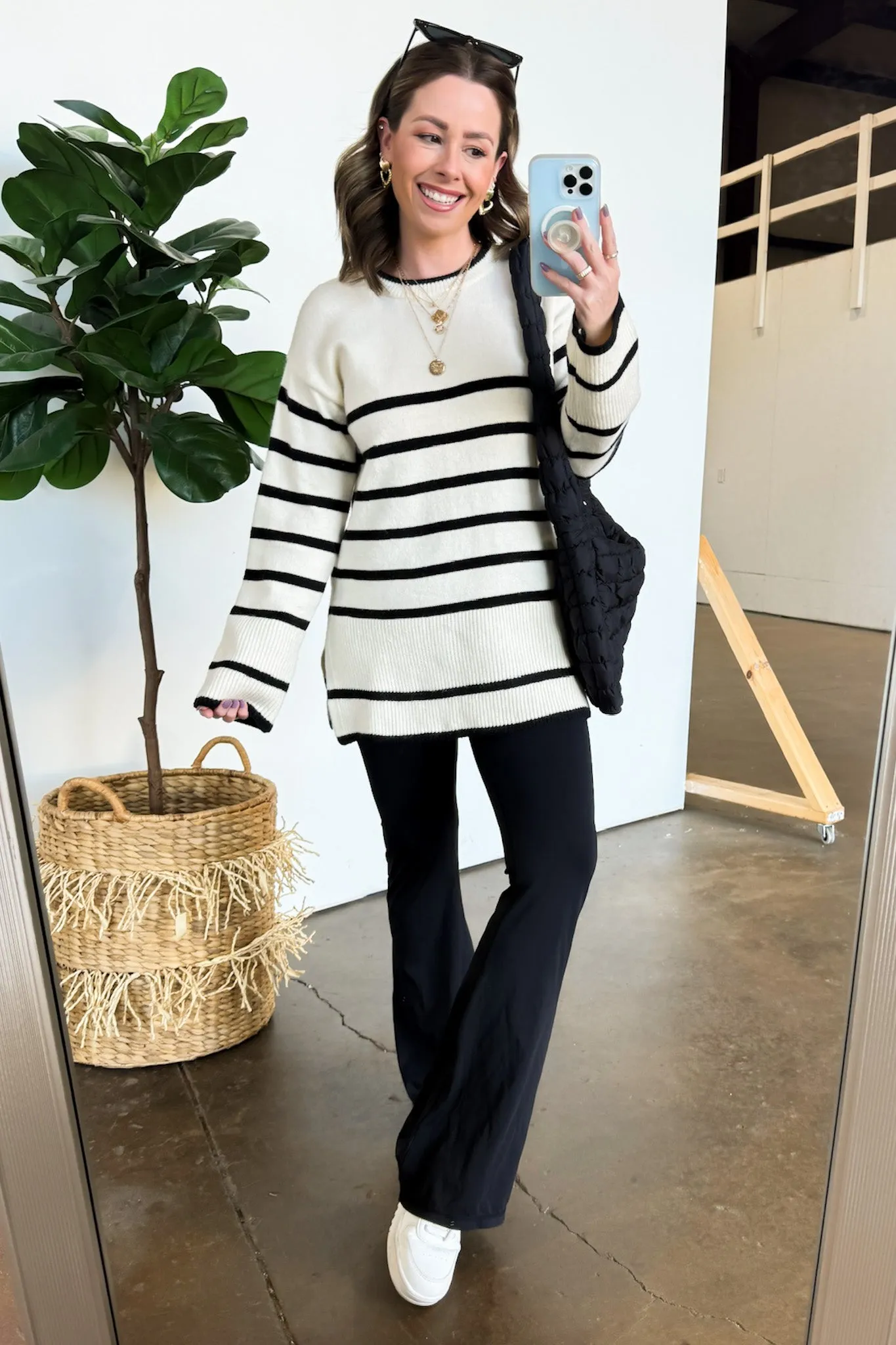 Cozy Stripe Delight Knit Sweater - FINAL SALE