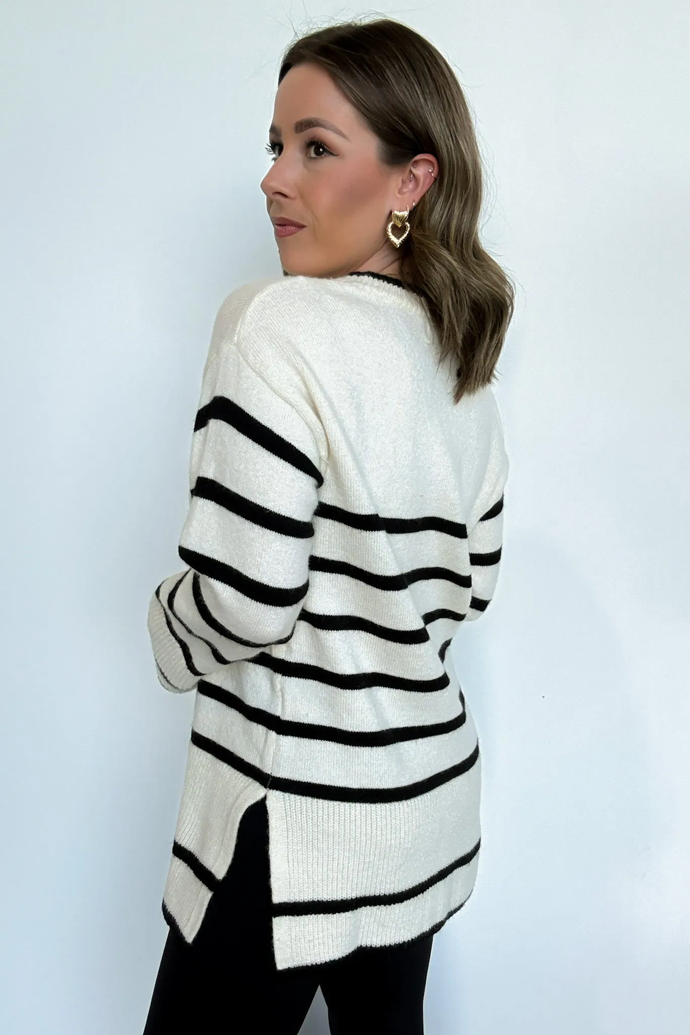 Cozy Stripe Delight Knit Sweater - FINAL SALE