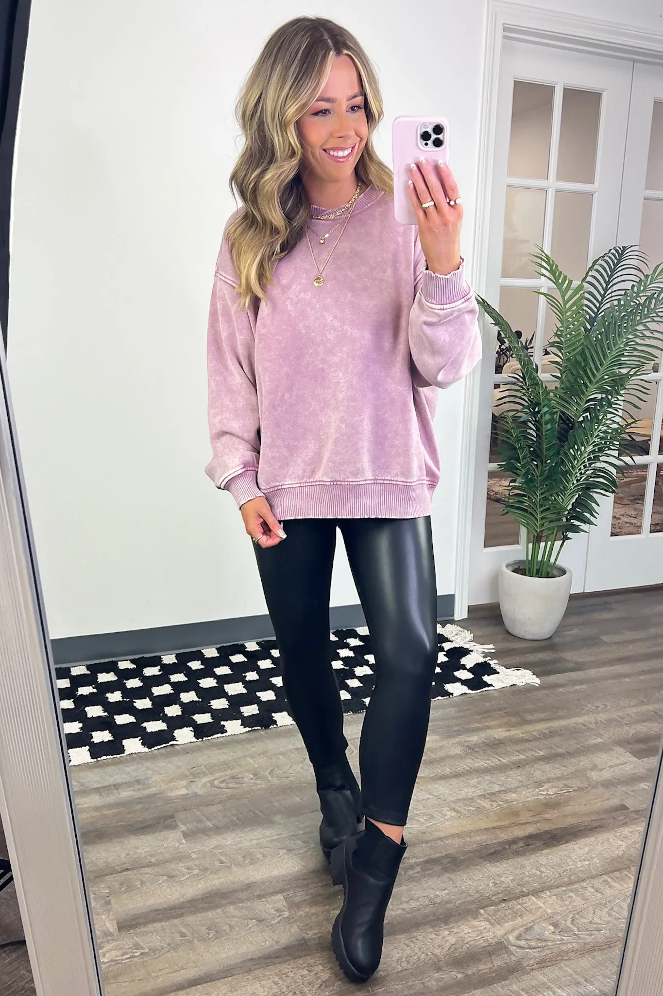 Cozy Vibes Acid Wash Oversized Pullover - BACK IN STOCK