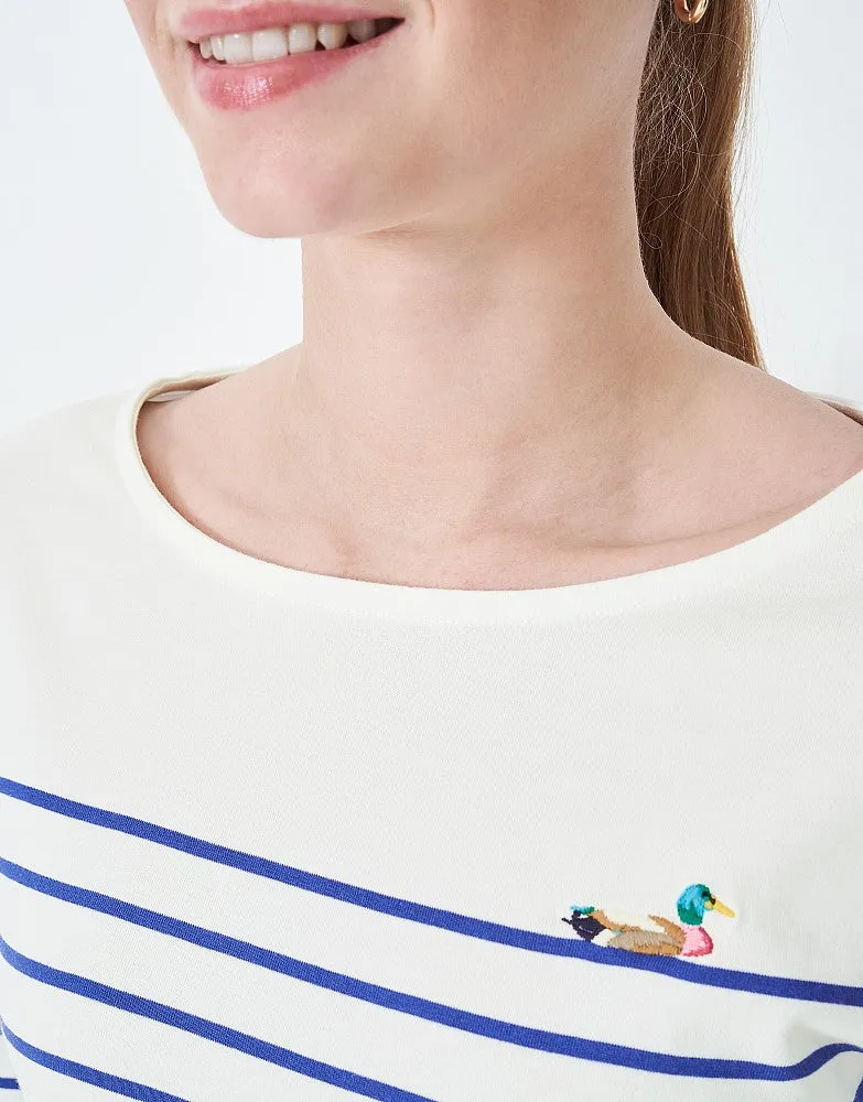 Crew Clothing Embroidered Essential Breton Top